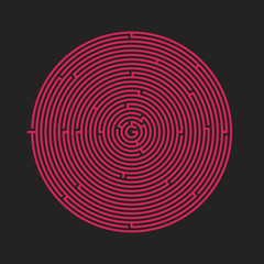 Round Labyrinth. Vector Illustration
