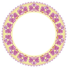 Abstract elegant violet frame. Vector clip art.