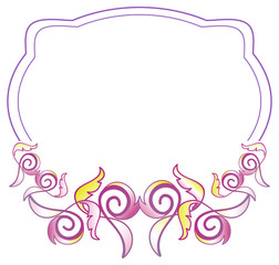 Abstract elegant violet frame. Vector clip art.