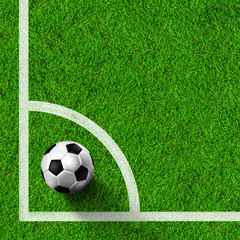 soccer football on grass field