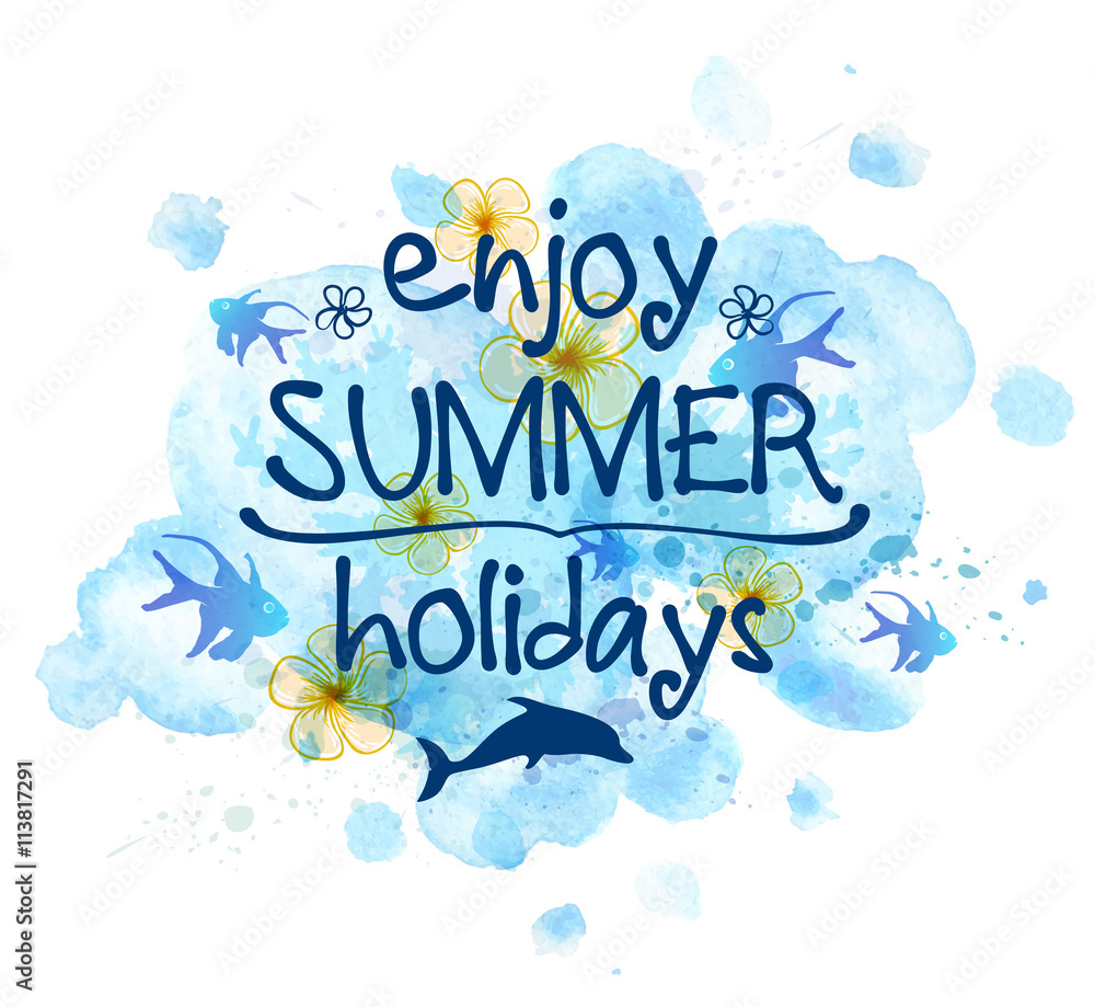 Poster blue abstract summer background