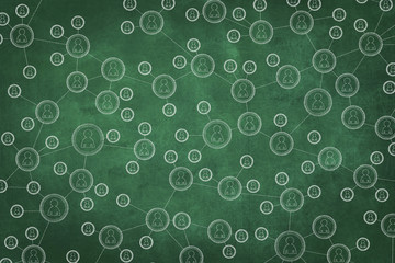 social media community network - chalkboard  illustration