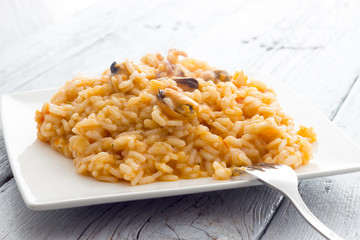 Risotto with seafood