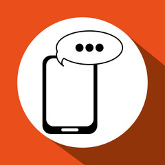 Smartphone design. Media icon. Flat illustration