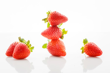 Closeup of fresh strawberries