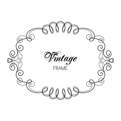 Vintage calligraphy frame