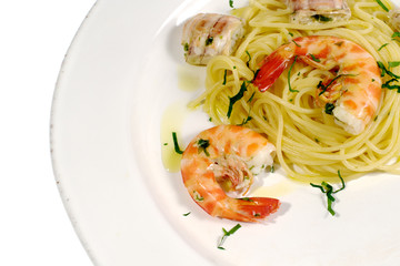 Spaghetti con i gamberi