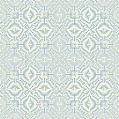 Fototapeta premium Bright ethnic abstract background. Seamless pattern with symmetric geometric ornament.