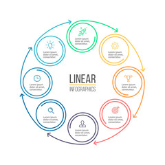 Linear infographis. Minimalistic chart, diagram. Vector design element.