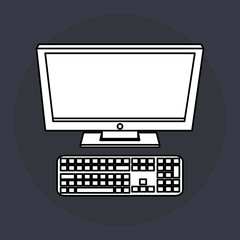 Fototapeta premium technology design. laptop icon. Colorful illustration , vector