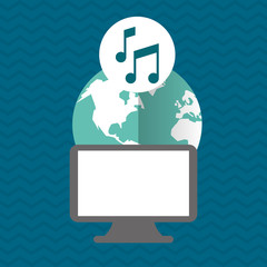 technology design. laptop icon. Colorful illustration , vector