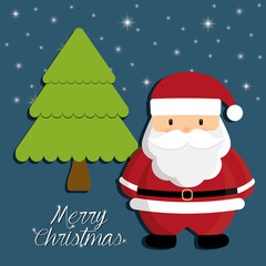 Santa cartoon icon. Merry Christmas design. vector graphic