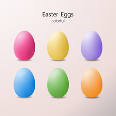 Easter eggs were colorful painted, Realistic style.