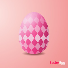 Easter eggs were pattern  painted, Pink color, Realistic style.
