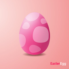 Easter eggs were dot painted, Pink color, Realistic style.