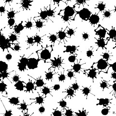 Seamless pattern of ink blots