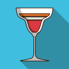 Drink design. Cocktail icon. Style glass illustration, vector