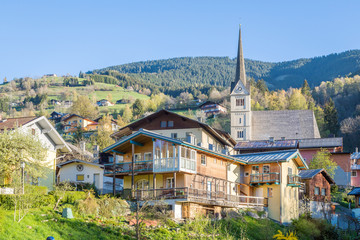 Fototapeta na wymiar Mountain village in the alps, Taxenbach, Austria