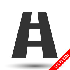Road icon. Simple flat logo of road on white background. Vector illustration.