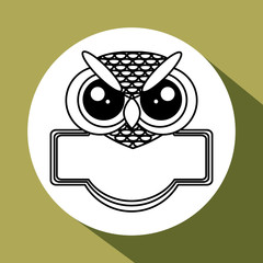 Animal design. owl icon. Isolated illustration, white background