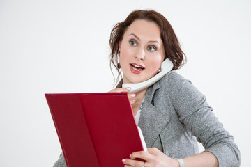 Businesswoman speak on the phone