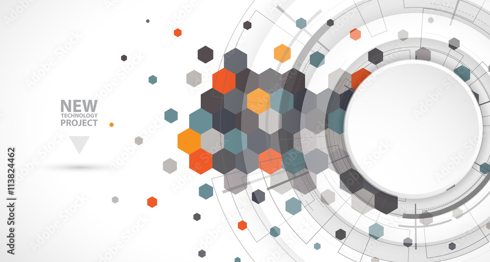 Wall mural abstract digital web site header. banner background