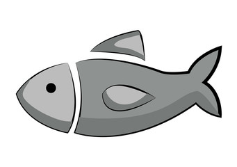 Fish animal icon. Sea life design. vector graphic