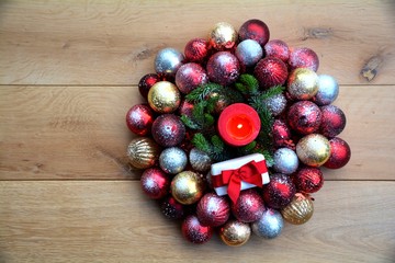 Weihnachtskarte - Adventskranz