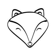 fox cartoon icon. cute animal design. vector graphic