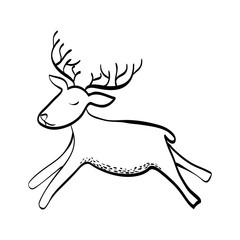 deer cartoon icon. cute animal design. vector graphic