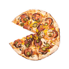 Mexican pizza isolated