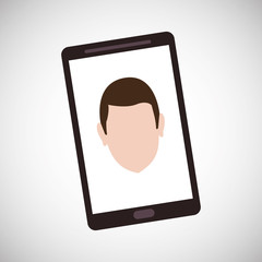 Communication design. Media icon. Flat illustration, vector graphic, electronic device