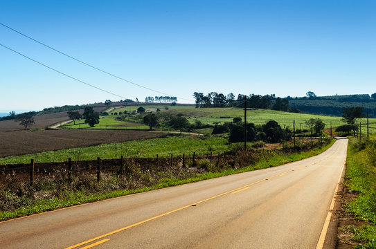 estrada rural do interior do Brazil