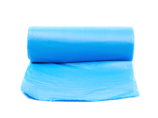 Trash bag roll isolated