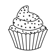 Cupcake icon. Sweet Food design. vector graphic