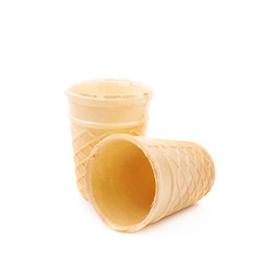 Wafer style waffle cone isolated