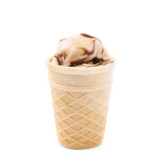 Wafer style waffle cone isolated