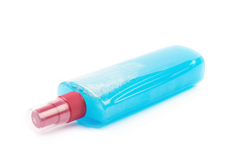 Plastic flacon bottle dispenser isolated