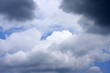 Cloudscape of stormy sky on windy day