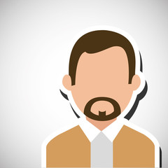 Financial item design. businessman icon. Flat illustration, vect