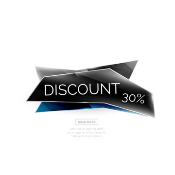 Vector geometric shape ad promo banner