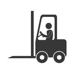 Forklift icon. Delivery and Shipping design. vector graphic