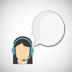 Call center design. Communication icon. flat illustration, vecto