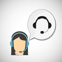 Call center design. Communication icon. flat illustration, vecto