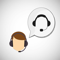 Call center design. Communication icon. flat illustration, vecto