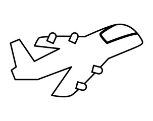 Airplane silhoutte. Transportation design. vector graphic