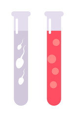 Spermatozoa in flask vector illustration.