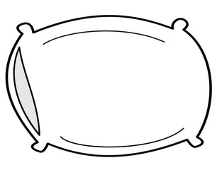 cartoon pillow isolated on white background vector illustration