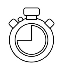 Chronometer silhouette icon. Time design. vector graphic