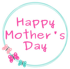 cute colorful happy mother's day background vector illustration
